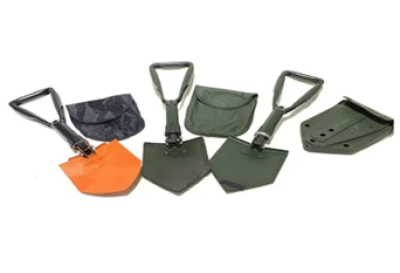 Hylan Tri-Fold Folding Shovel for Camping and Hiking, Orange